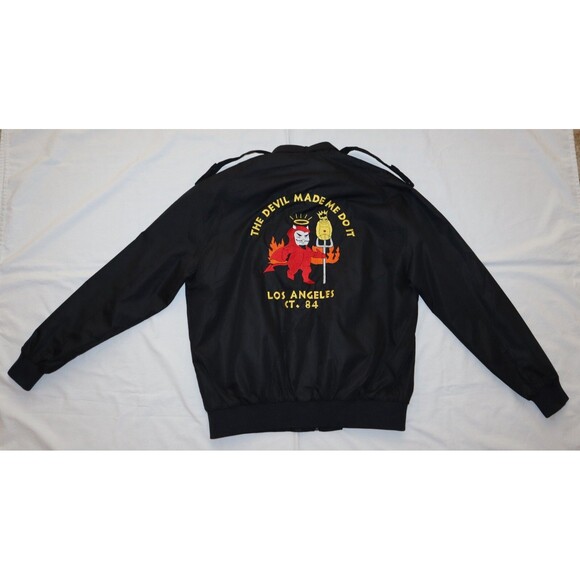 READ* Nylon Jacket Sz XL Hoyts Hellions LA The Devil Made Me Do It Pitchfork Y2K - Picture 8 of 10